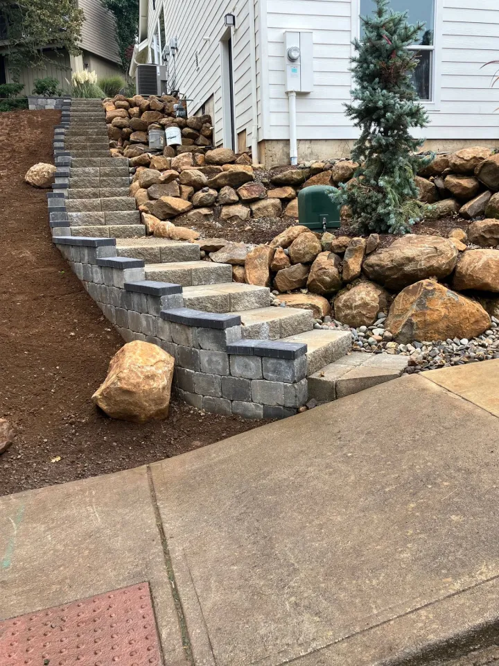 Retaining Walls & Stonework project by Davidson's Landscape